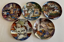 Five Cats Kittens Collector Plates 