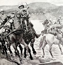 Battle Of The Tugela Boer War 1902 Half Tone Art Emerson History Print DWV8C picture