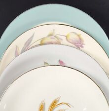Mismatched Luncheon Dinner Plates Vintage China Plates Mixed Patterns Set of 4 picture