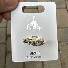 Disney Parks Gold Tone Mickey Icon Cubic Zirconia Women’s Ring Size 8 picture