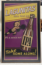 Lagunitas Brewing Wood Mounted Poster IPA India Pale Ale It's A Knock Out 12x19 picture