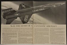 1962 2 Pg Story of the Hypersonic X15 Airfcraft Print Ad AU Exhaust USAF NASA picture