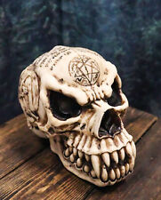 Ebros Pentagram Werewolf Skull Figurine 7.25