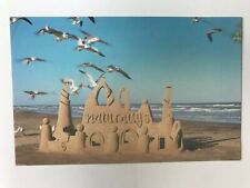 Postcard TX South Padre Island Naturally's Cafe Sand Castle Advertisement picture