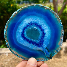 147G Natural and Beautiful Agate Geode Druzy Slice Extra Large Gem picture