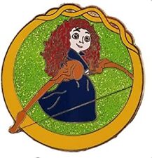Disney Pixar Brave Young Baby Merida with Bow and Arrow Green Glitter pin picture