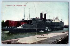 Carferry Fleet Postcard One Of P. M. Dock Scene c1910's Unposted Antique picture
