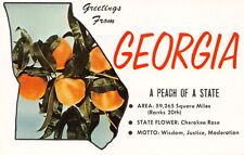 GA~GEORGIA~GREETINGS FROM GEORGIA~A PEACH OF A STATE picture