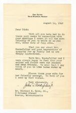 John D. Rockefeller Jr. Signed Letter to Richard E. Byrd, Jr. picture
