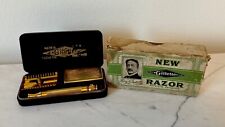 1920’s Vintage Gillette “The New” Long Comb Set/with “New” Gillette Razor Box picture
