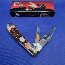 Steel Warrior Locking Copperhead 2 Blade Bone Handle 3.25