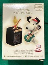 2009 Hallmark Keepsake “Christmas Rocks”Ornaments Magic Sound The Peanuts Gang picture