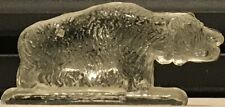 LAST ONE Vintage Guernsey Glass TINY Clear Bear 1968 Mini Figurine  picture