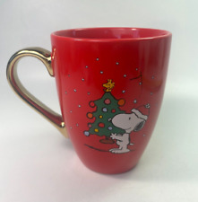Peanuts Snoopy Merry Bright Christmas Mug 2021 Celebrating Holiday Tree 14oz B3 picture