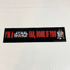 I’m a Star Wars Fan Honk If You Are R2D2 - 1995 Fan Club Bumper Sticker picture