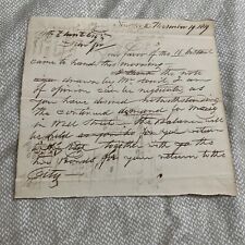 Antique 1819 Contact Document, Mentions “Wall Street” & “Return To The City” picture