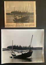 Original b/w photo of Dr. Richmond Prehn's replica Chinese ship Seattle 1978 picture