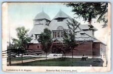 1911 TOWNSEND MASSACHUSETTS MEMORIAL HALL*F B HIGGINS ANTIQUE POSTCARD picture