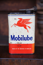Vintage Mobil Oil Pegasus Can Mobilube CX90 Outboard Gear Oil SAE 90 metal picture