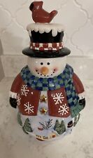 Vintage Early 2000s Home Interiors & Gifts Snowman Cookie Jar picture