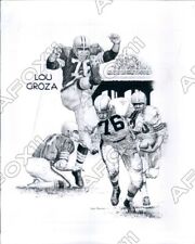 1974 Cleveland Browns Hall Of Fame Player Lou Groza Artist Sketch Press Photo picture