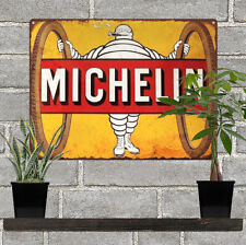 Michelin Man Bike Tires Smoking Vintage Look Advertising Metal Sign 9 x 12 60060 picture