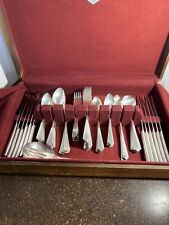 Wm Rogers Oneida 1991 Stainless Flatware Service For 6 W/extras $ Chest picture