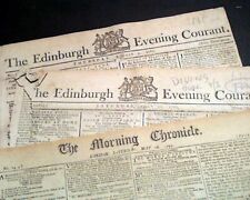Lot of 8 18TH CENTURY Post Revolutionary War London Edinburgh 1786-93 Newspapers picture
