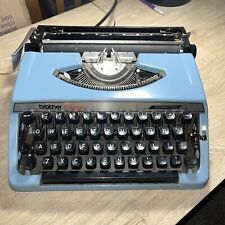 Brother Charger 11 Correction Blue Vintage Typewriter with Case. picture