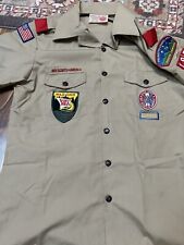 Vintage Boy Scouts Of America Mens Size Medium Uniform Shirt Eagle Scout Badge picture