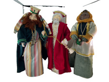 Vintgage Handmade 3 Wise Men Paper Mache Dolls 14