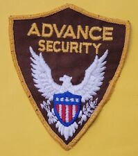 ADVANCE SECURITY PATCH EARLY CHEESECLOTH BACK VINTAGE  picture