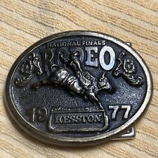 1977 Hesston NFR National Finals Rodeo Limited Edition Commemorative Belt Buckle picture
