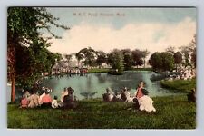Amherst MA-Massachusetts, M A C Pond, Antique, Vintage Souvenir Postcard picture