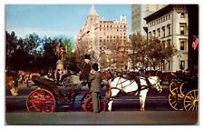 Carriages On 59th Street New York City Postcard picture