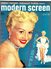 Modern Screen magazine (April 1952) Betty Grable, Jeanne Crain, Debbie Reynolds picture