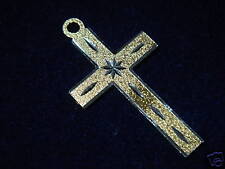 Machine Engraved Cross Pendant (One Dozen) Gold  0843 picture