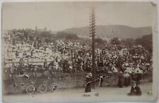 Vintage Postcard RPPC Large Crowd Scene Bicycles Boys Girls Separate AA50 picture