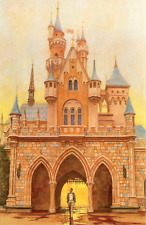 Sleeping Beauty Castle with Walt Disney Footsteps Disneyland Disneyana Poster picture