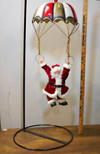 Animated Santa Claus Parachuter Vintage 2002 Christmas Swinging Retro SEE VIDEO picture