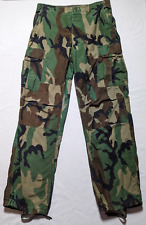 US ARMY BDU Men Medium Regular 100% Cotton Woodland Camo Combat Trousers picture