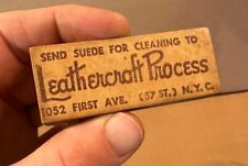 Vintage Leathercraft Process NYC Advertising Foam Block Suede picture