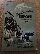 Vintage 1928 Travel Brochure American Express Summer Tours To Europe At Moderate picture