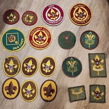 18 Vtg Boy Scout PATCHES BSA Tenderfoot Fleur-de-lis Pins Den Chief Instructor picture