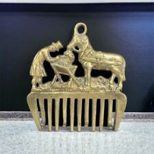 Brass Horse Comb Vintage Wall Decoration Key Holder Country Decor 5 1/4