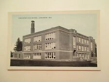 Lancaster Wisconsin Postcard High School WI picture