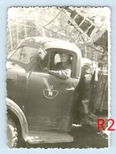 Early USSR Photo - old photos left behind. Found Photo BW DRIVER WOMAN picture