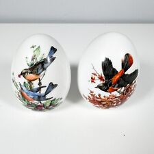 Vtg Avon Seasons Porcelain Eggs Robins Summer’s Song And Autumn Brings Easter picture