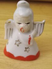Vintage Christmas Angel Girl Upside Down Wing Ceramic Japan  Placecard Holder picture