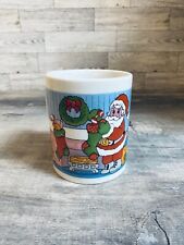 1980’s Vintage 12 oz. Ceramic Christmas Holiday Mug Santa Clause picture